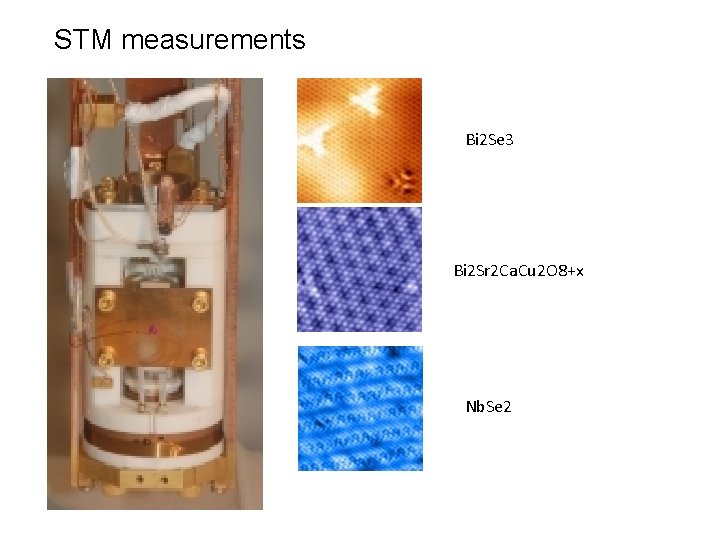 STM measurements Bi 2 Se 3 Bi 2 Sr 2 Ca. Cu 2 O