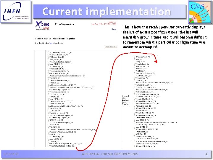 Current implementation This is how the Pixel. Supervisor currently displays the list of existing