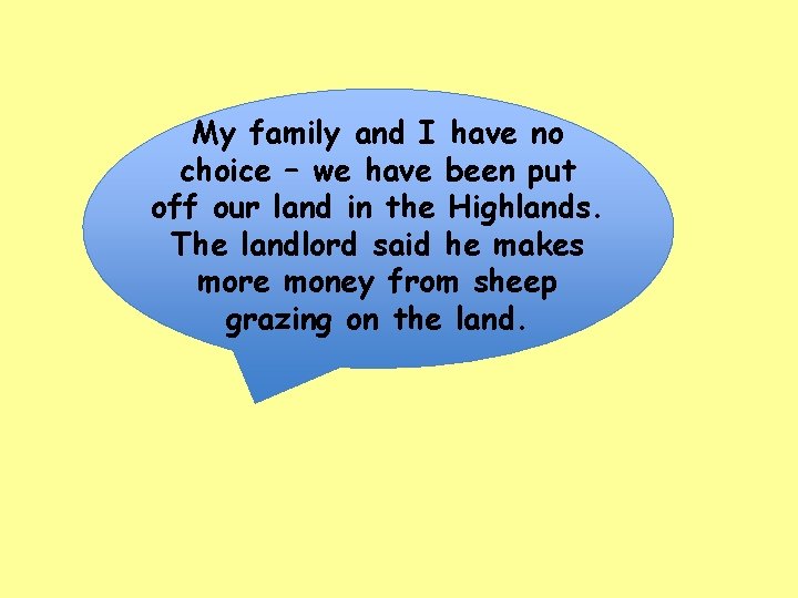 My family and I have no choice – we have been put off our