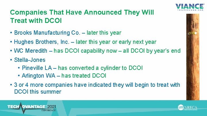 Companies That Have Announced They Will Treat with DCOI • Brooks Manufacturing Co. –
