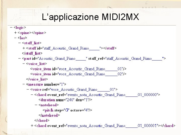 L’applicazione MIDI 2 MX 