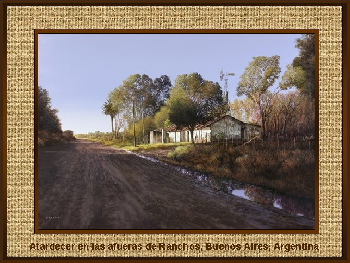 Atardecer en las afueras de Ranchos, Buenos Aires, Argentina 