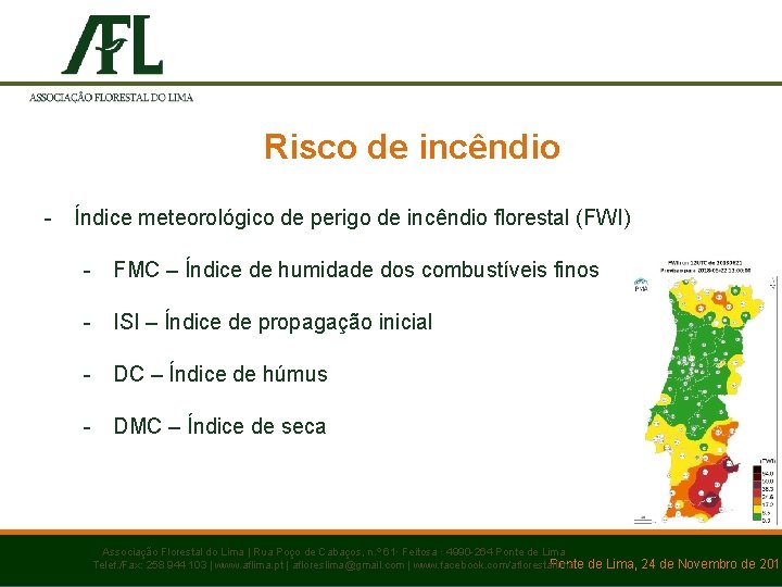 Risco de incêndio - Índice meteorológico de perigo de incêndio florestal (FWI) - FMC