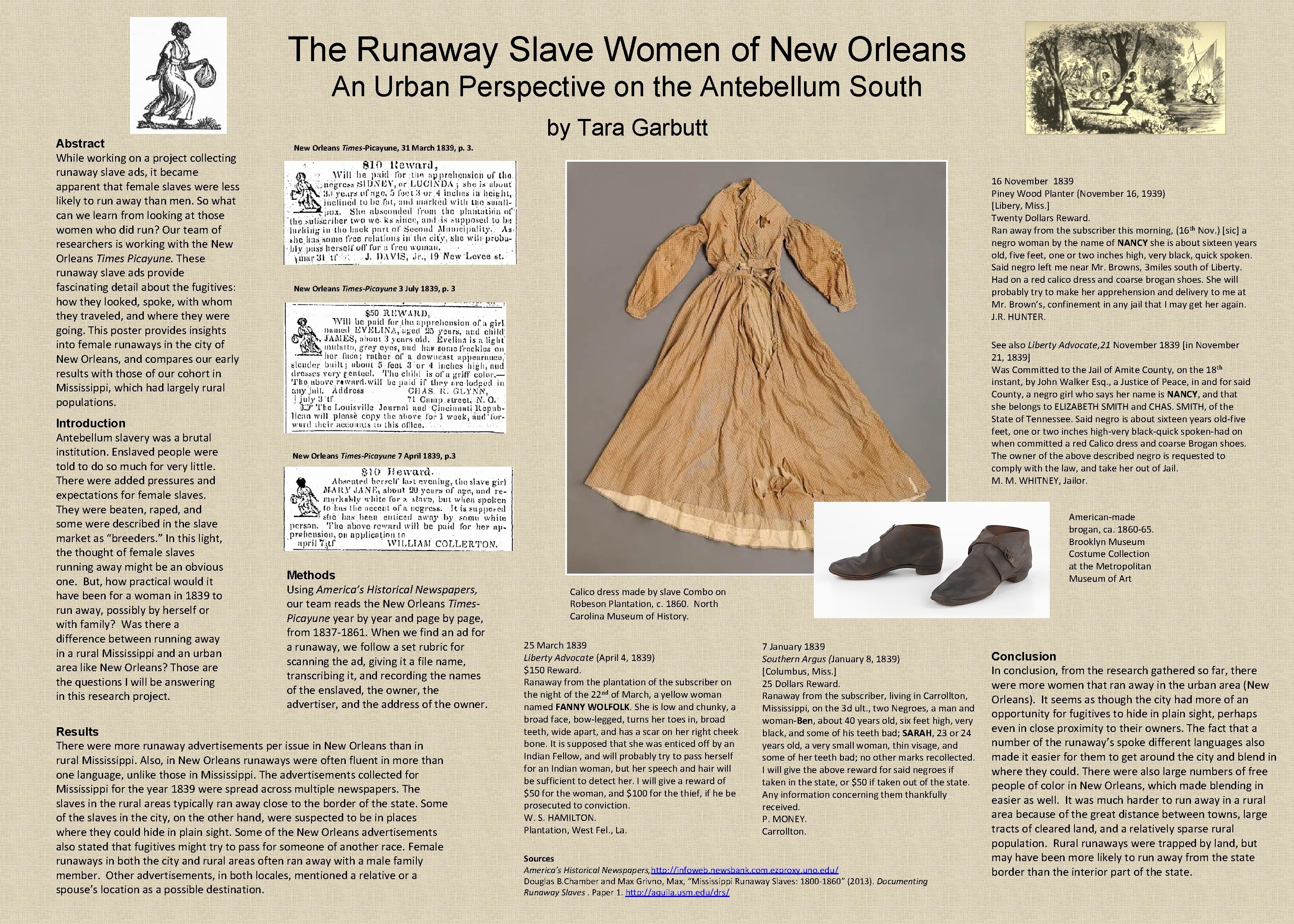 The Runaway Slave Women of New Orleans An Urban Perspective on the Antebellum South