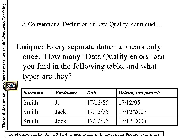 These slides are at: http: //www. macs. hw. ac. uk/~dwcorne/Teaching/ A Conventional Definition of