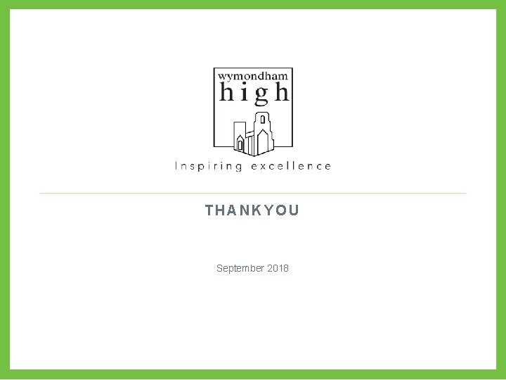 THANKYOU September 2018 