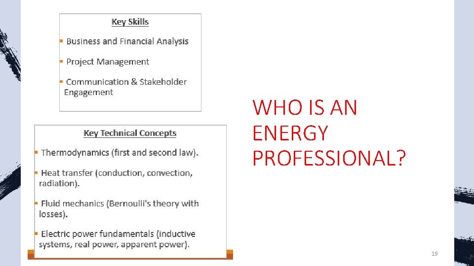 WHO IS AN ENERGY PROFESSIONAL? 19 
