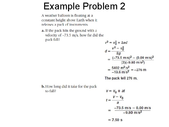 Example Problem 2 