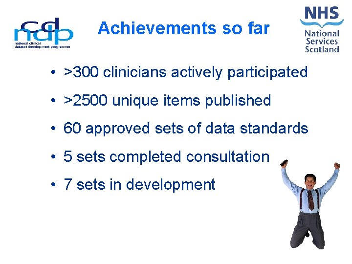 Achievements so far • >300 clinicians actively participated • >2500 unique items published •