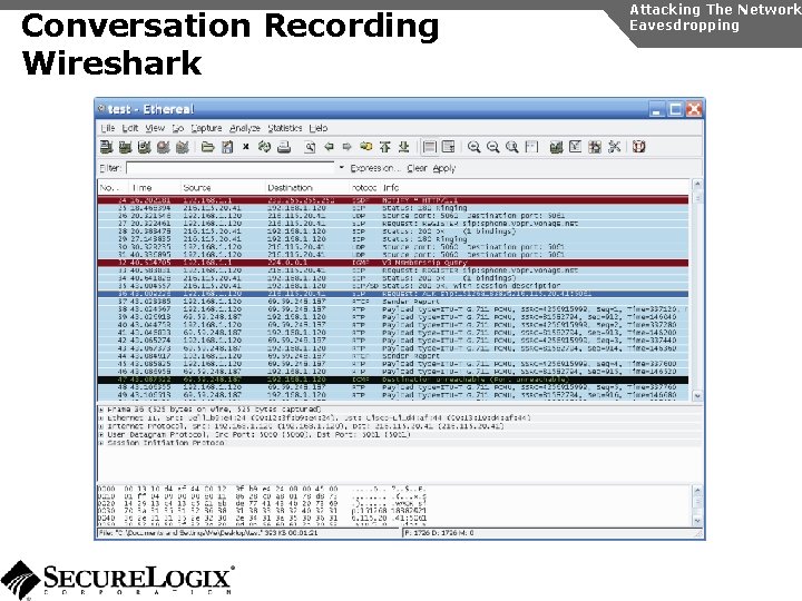 Conversation Recording Wireshark Attacking The Network Eavesdropping 