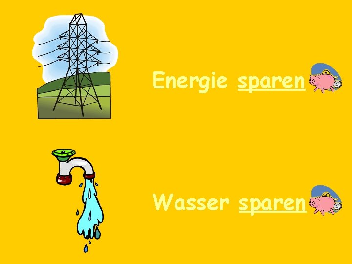 Energie sparen Wasser sparen 