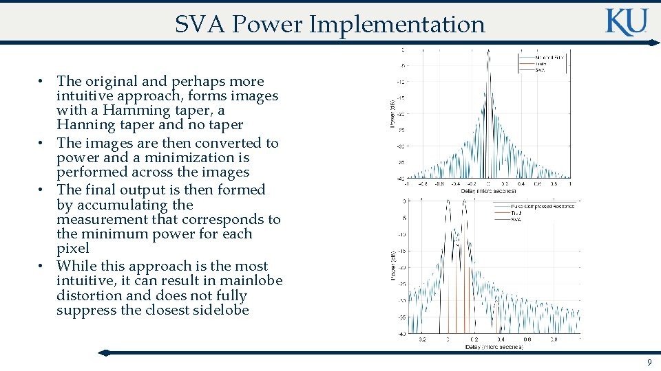 SVA Power Implementation • The original and perhaps more intuitive approach, forms images with