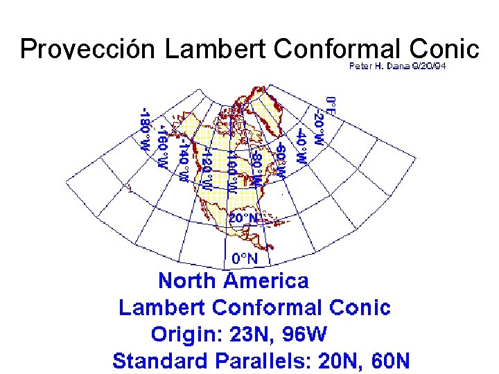 Proyección Lambert Conformal Conic 