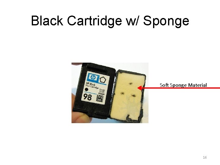 Black Cartridge w/ Sponge Soft Sponge Material 16 