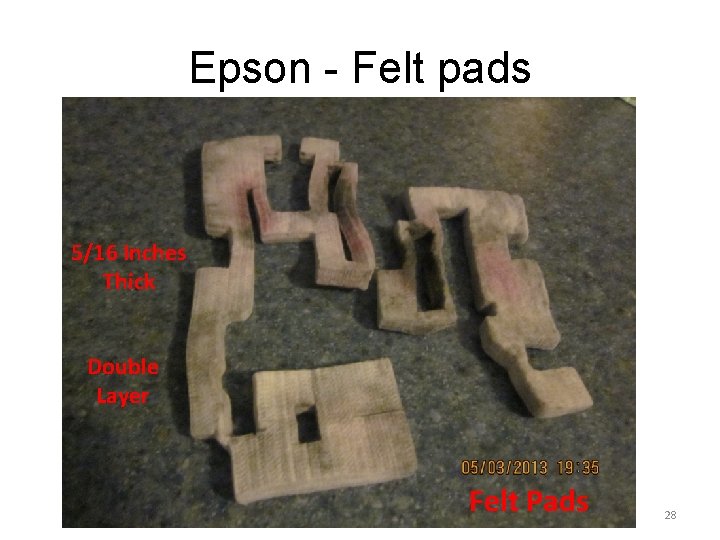 Epson - Felt pads 5/16 Inches Thick Double Layer Felt Pads 28 