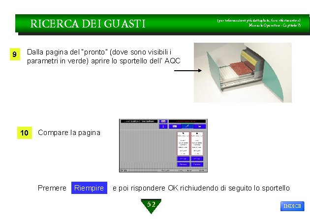 RICERCA DEI GUASTI 9 (per informazioni più dettagliate, fare riferimento al Manuale Operativo -