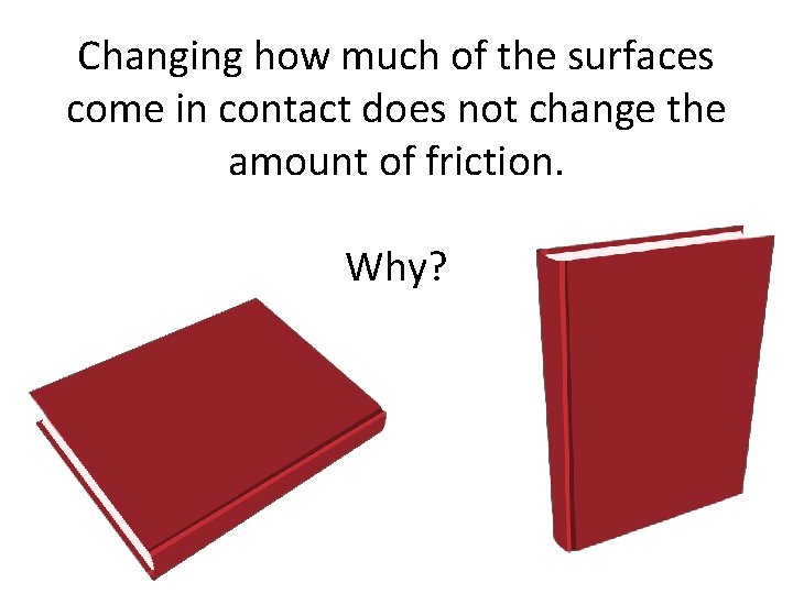 Changing how much of the surfaces come in contact does not change the amount