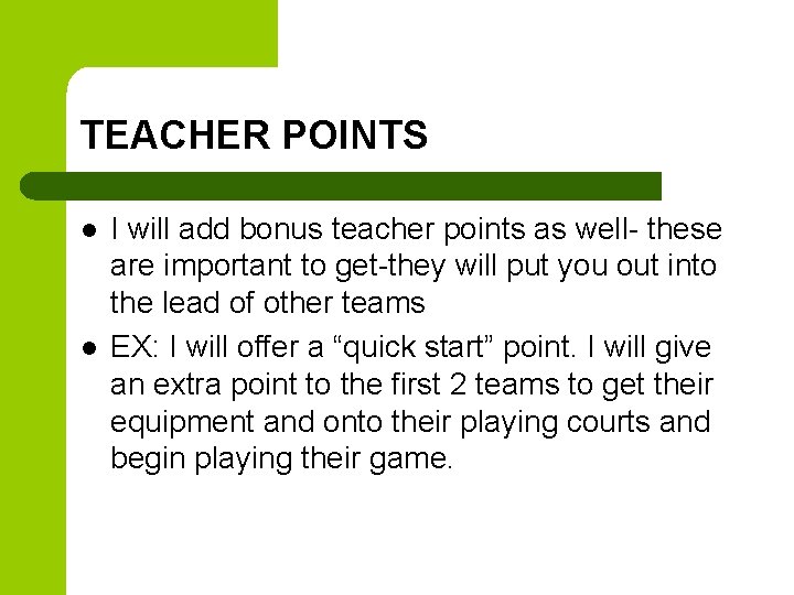 TEACHER POINTS l l I will add bonus teacher points as well- these are