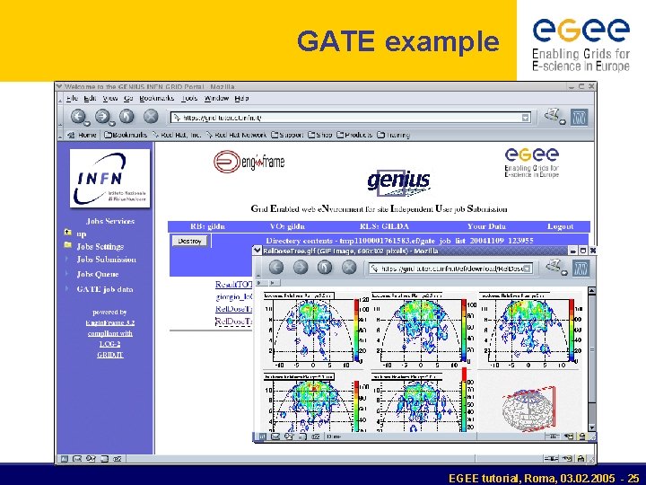 GATE example EGEE tutorial, Roma, 03. 02. 2005 - 25 
