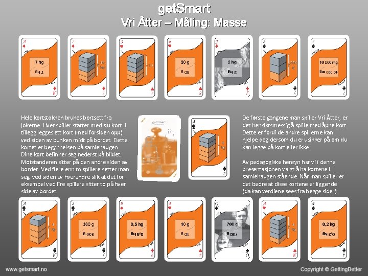 get. Smart Vri Åtter – Måling: Masse Hele kortstokken brukes bortsett fra jokerne. Hver