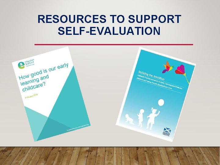 RESOURCES TO SUPPORT SELF-EVALUATION 