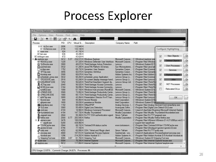 Process Explorer 28 