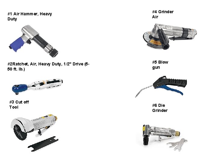 #1 Air Hammer, Heavy Duty #2 Ratchet, Air, Heavy Duty, 1/2" Drive (550 ft.