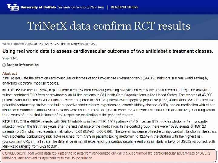 Tri. Net. X data confirm RCT results 