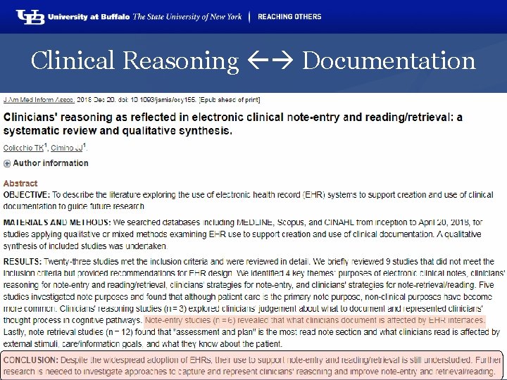 Clinical Reasoning Documentation 