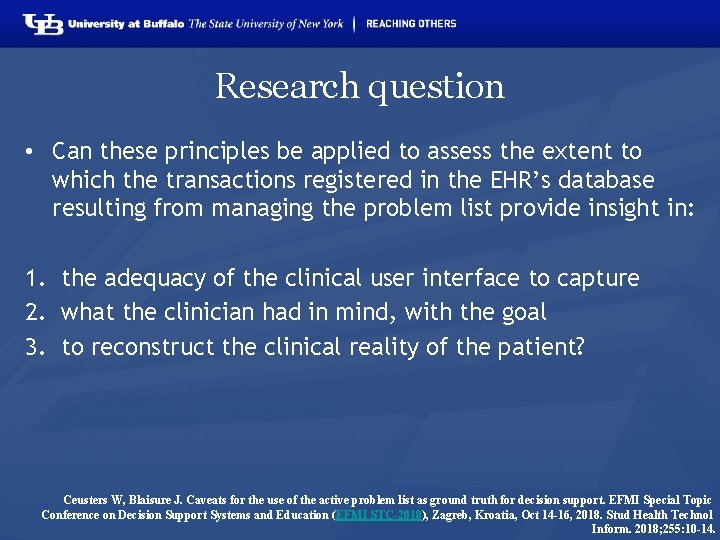 Research question • Can these principles be applied to assess the extent to which