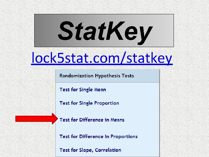 Stat. Key lock 5 stat. com/statkey 