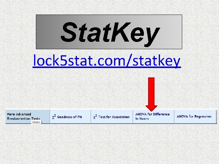 Stat. Key lock 5 stat. com/statkey 