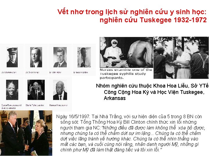 Vết nhơ trong lịch sử nghiên cứu y sinh học: nghiên cứu Tuskegee 1932