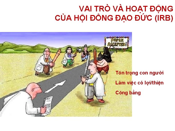 VAI TRÒ VÀ HOẠT ĐỘNG CỦA HỘI ĐỒNG ĐẠO ĐỨC (IRB) 14 ü Tôn