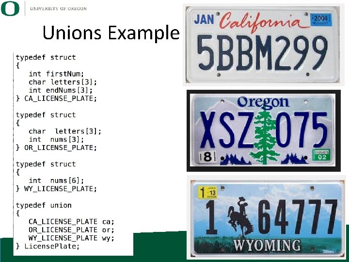 Unions Example 