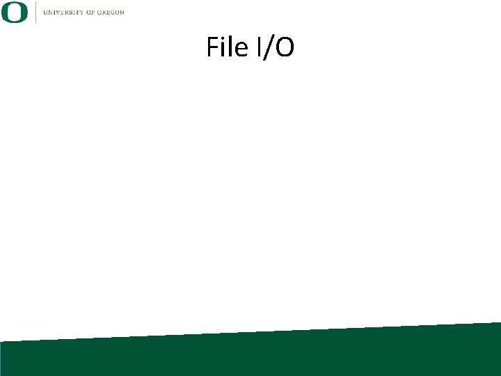 File I/O 