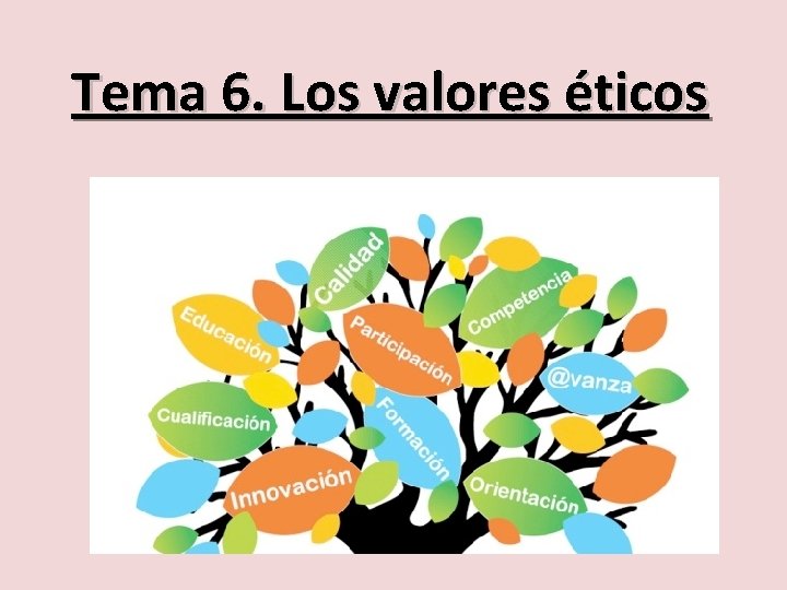 Tema 6. Los valores éticos 