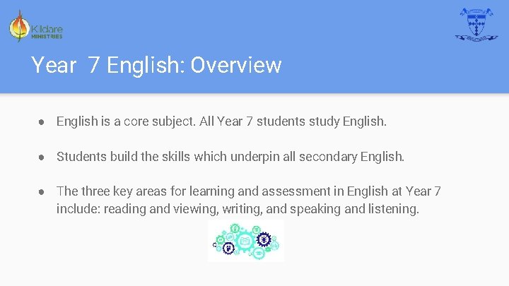 Year 7 English: Overview ● English is a core subject. All Year 7 students