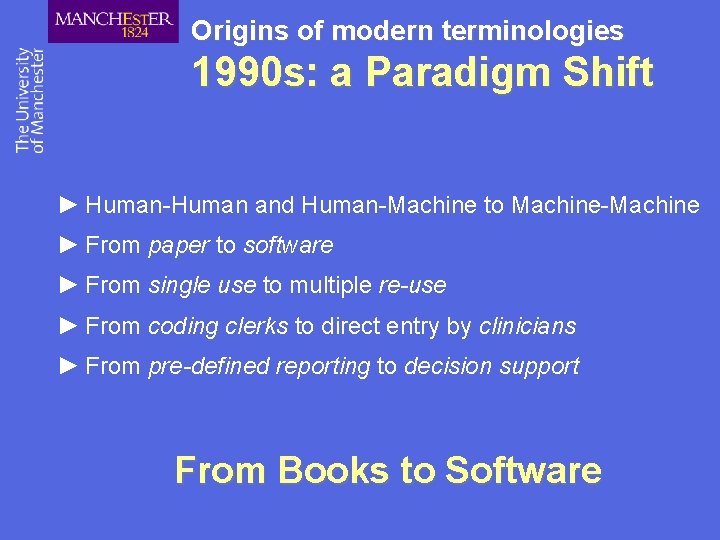 Origins of modern terminologies 1990 s: a Paradigm Shift ► Human-Human and Human-Machine to