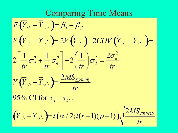 Comparing Time Means 