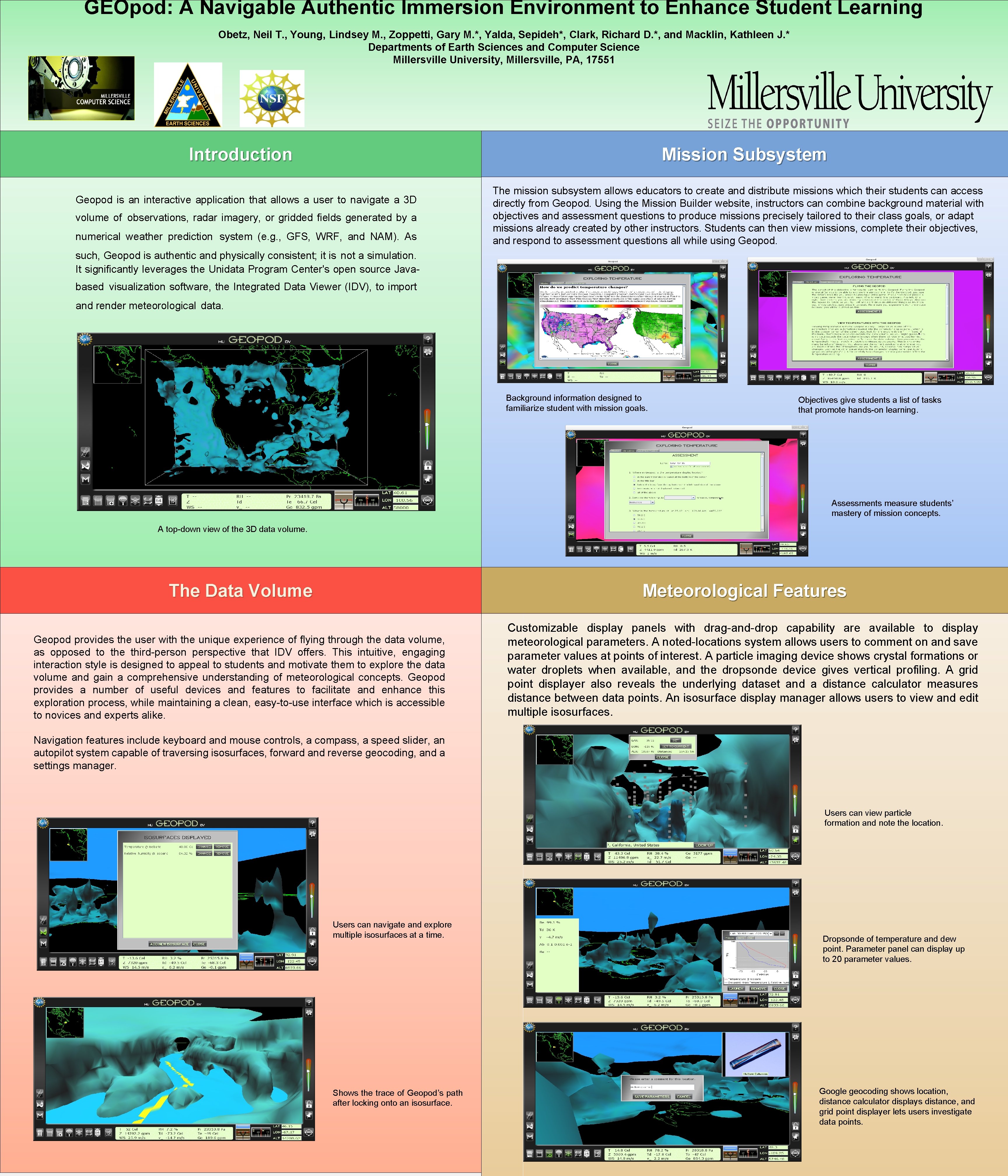 GEOpod: A Navigable Authentic Immersion Environment to Enhance Student Learning Obetz, Neil T. ,