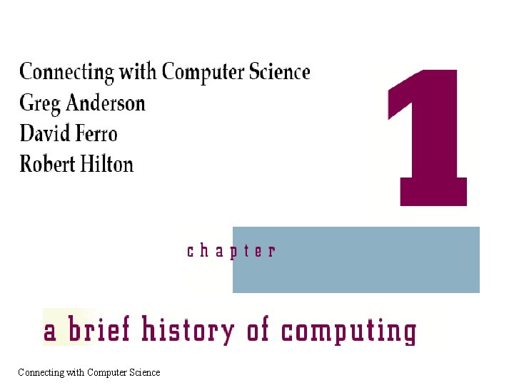 Connecting with Computer Science 