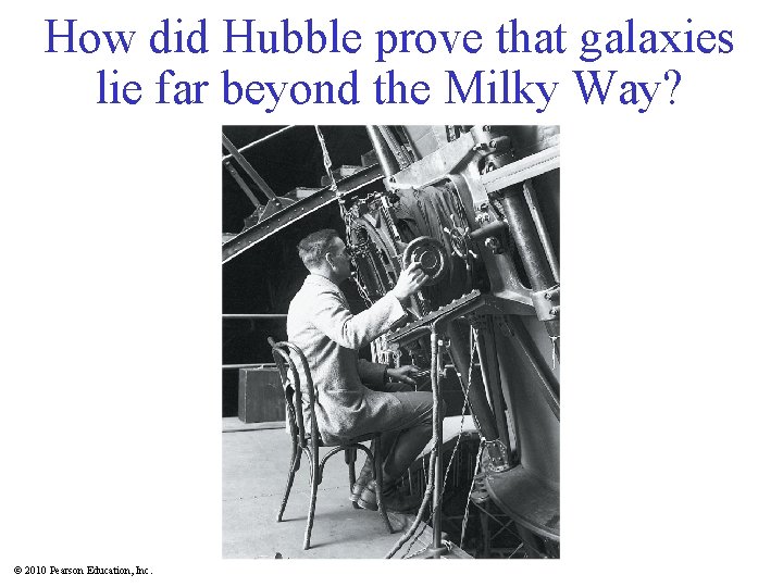 How did Hubble prove that galaxies lie far beyond the Milky Way? © 2010