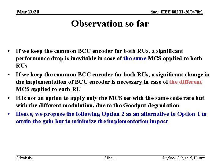 Mar 2020 doc. : IEEE 802. 11 -20/0470 r 1 Observation so far •