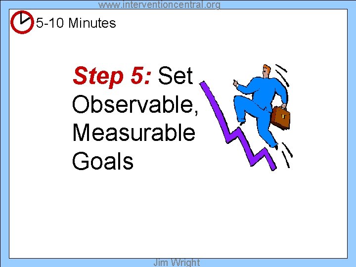 www. interventioncentral. org 5 -10 Minutes Step 5: Set Observable, Measurable Goals Jim Wright