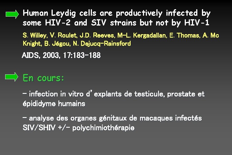 Human Leydig cells are productively infected by some HIV-2 and SIV strains but not