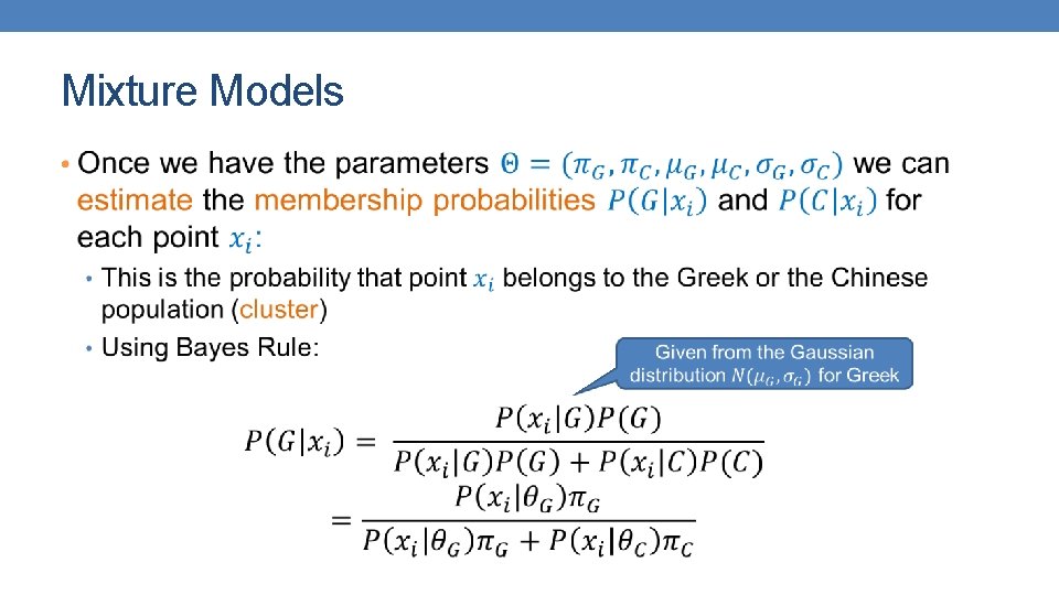 Mixture Models • 