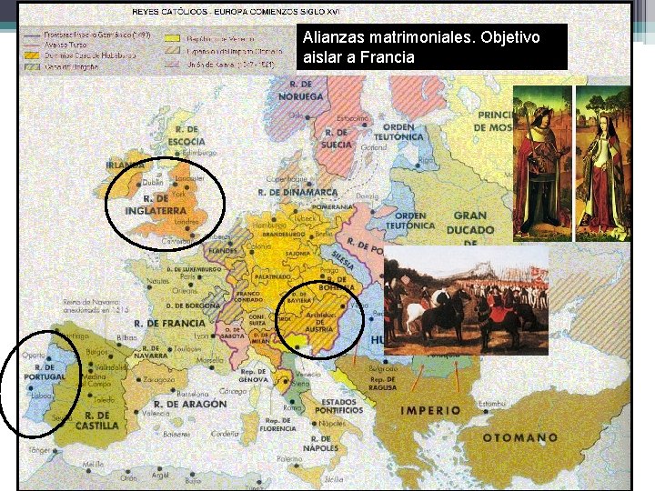 Alianzas matrimoniales. Objetivo aislar a Francia 