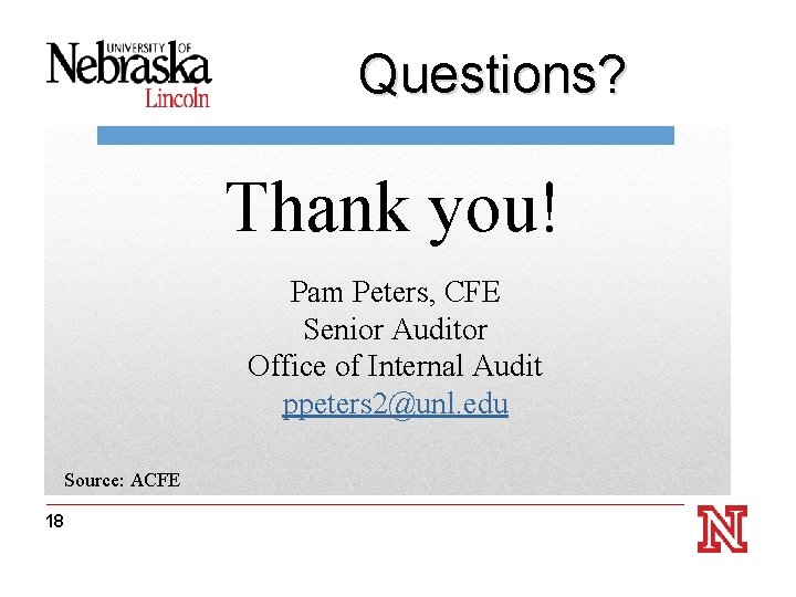 Questions? Thanks for Attending! Thank you! The next BCUG meeting will be Pam Peters,