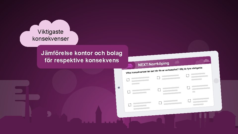 Viktigaste konsekvenser Jämförelse kontor och bolag för respektive konsekvens 